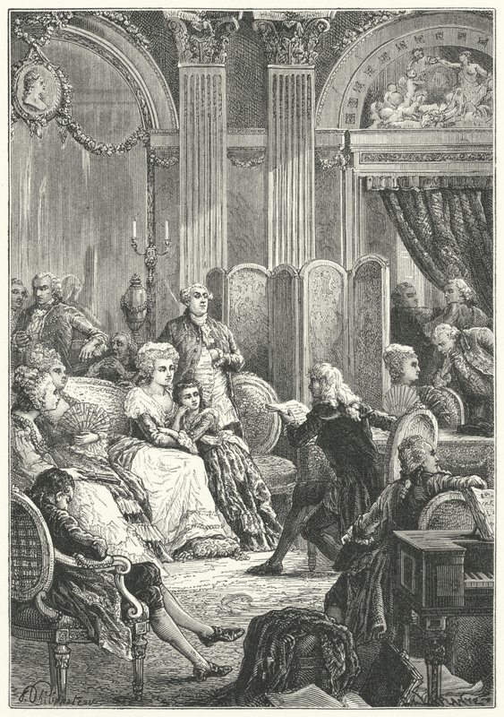 A salon at the beginning of the reign of Louis XVI of France بواسطة بول دومينيك فيليبوتو