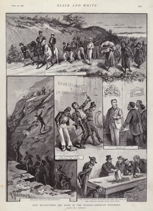 Revolutions in Latin America (litho) بواسطة بول فرنزيني
