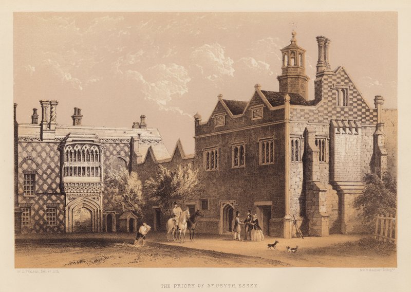 Priory of St Osyth ، Essex (aquatint) بواسطة بول رينك
