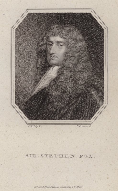 Sir Stephen Fox, English politician (engraving) بواسطة بيتر (بعد) ليلي