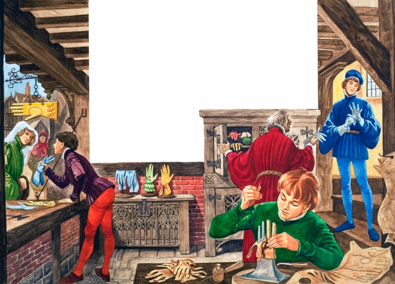 Glove-maker (gouache on paper) بواسطة بيتر جاكسون
