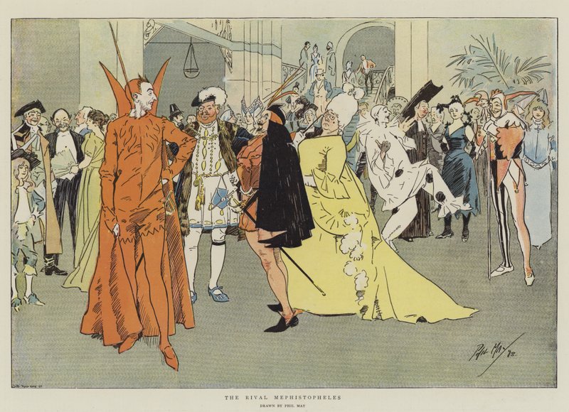 المنافس Mephistopheles (chromolitho) بواسطة فيل ماي