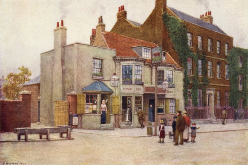 Red Cow Public-House and Fairlawn ، طريق هامرسميث ، 1897 بواسطة فيليب نورمان
