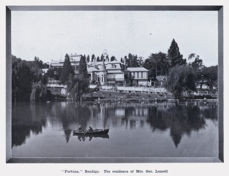 "Fortuna ،" Bendigo ، مقر إقامة السيدة George Lansell (صورة b / w) بواسطة مصور فوتوغرافي استرالي