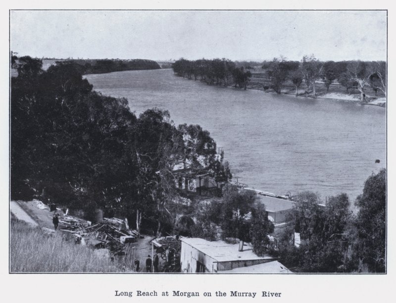 Long Reach at Morgan on the Murray River (صورة b / w) بواسطة مصور فوتوغرافي استرالي