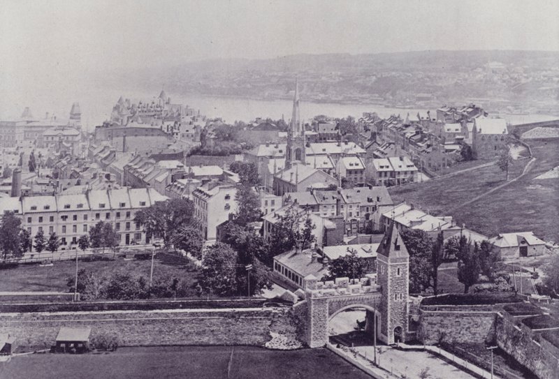 كندا: مدينة كيبيك (b / w photo) بواسطة المصور كندي