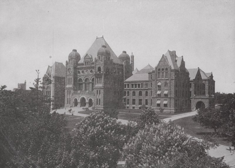 Parliament Buildings of the Province of Ontario, Toronto (b/w photo) بواسطة المصور كندي