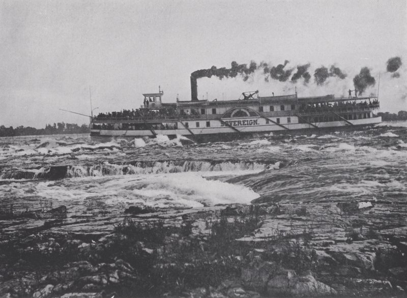 إطلاق النار على Lachine Rapids ، نهر St Lawrence (b / w photo) بواسطة المصور كندي