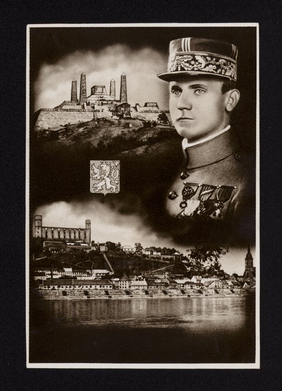Milan Ratislav Stepanik, Slovak soldier who served as a general in the French Army in the First World War and as Minister of War for Czechoslovakia (b/w photo) بواسطة مصور تشيكي