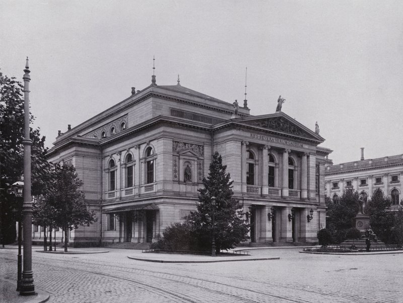 لايبزيغ: نصب Gewandhaus und Mendelssohn (صورة b / w) بواسطة مصور فوتوغرافي ألماني