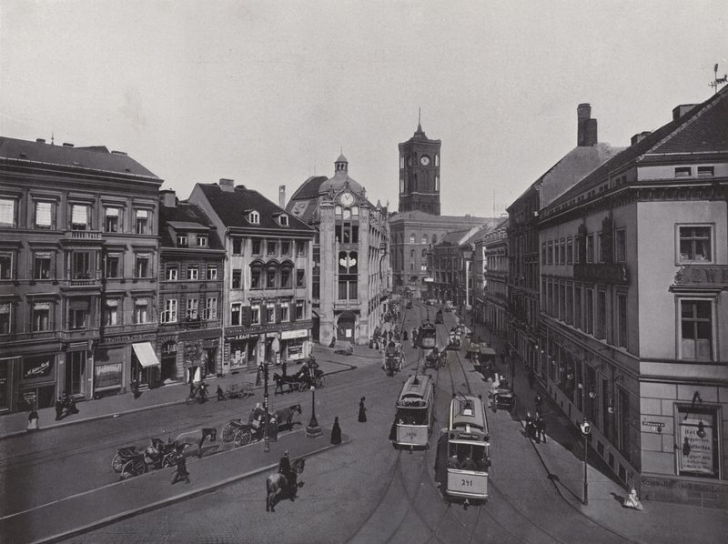 Molkenmarkt, Spandauer Strasse Und Rathaus (b/w photo) بواسطة مصور فوتوغرافي ألماني
