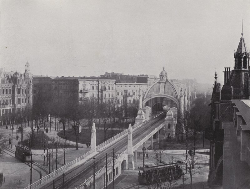 Nollendorfplatz ، محطة Der Hochbahn (صورة b / w) بواسطة مصور فوتوغرافي ألماني