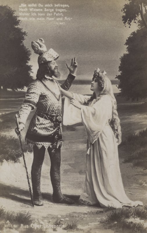 إنتاج أوبرا ريتشارد فاغنر "Lohengrin" (صورة أبيض وأسود) بواسطة مصور فوتوغرافي ألماني