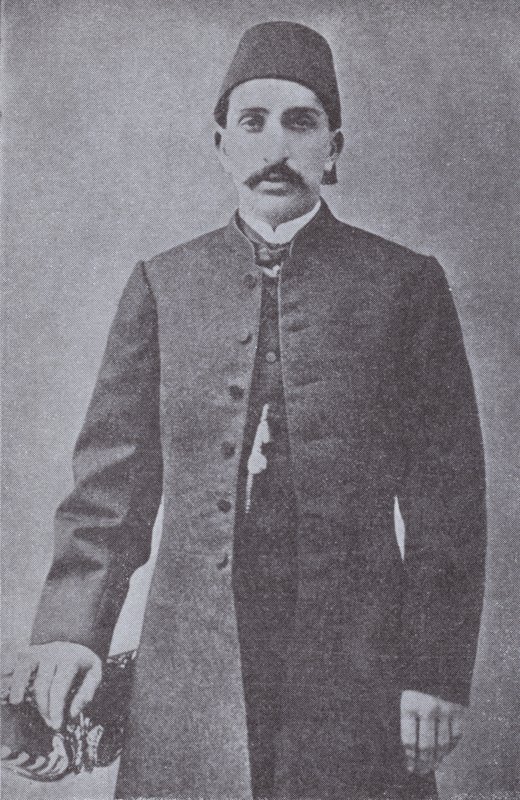 عبد الحميد الثاني ، سلطان الإمبراطورية العثمانية ، أطاح به الأتراك الصغار في عام 1909 (b / w photo) بواسطة مصور فوتوغرافي تركي