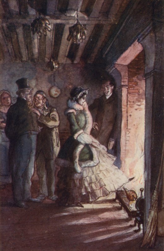 Madame Bovary having gone into the kitchen, went up to the fire-place (colour litho) بواسطة بيير جورج جينيوت
