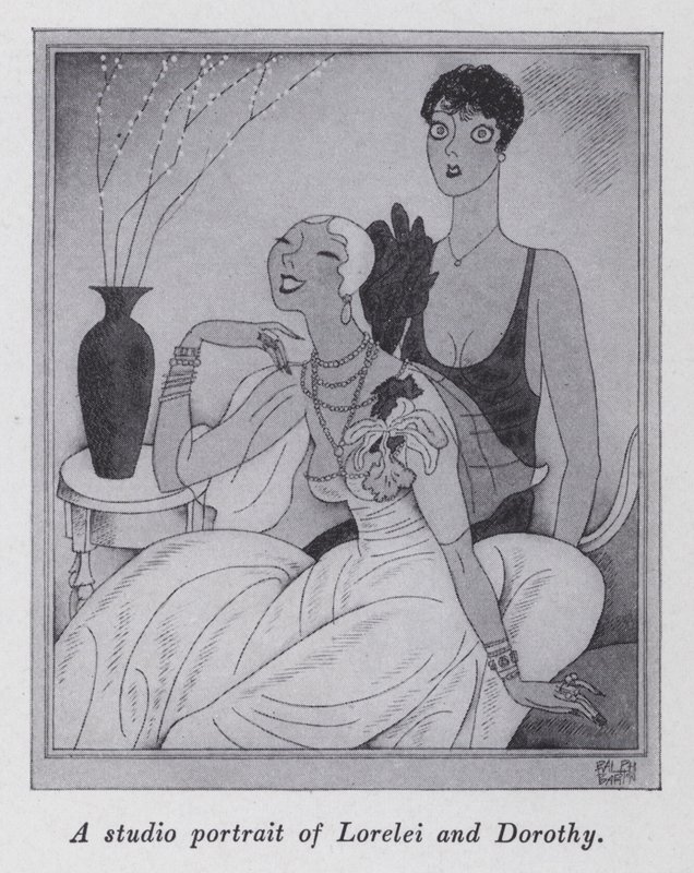 رسم توضيحي لـ "But Gentlemen Marry Brunettes" لأنيتا لوس (ليتو) بواسطة رالف بارتون