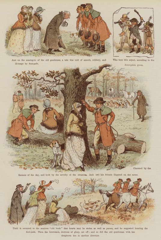 أسطورة البلوط الضاحك (chromolitho) بواسطة راندولف كالديكوت