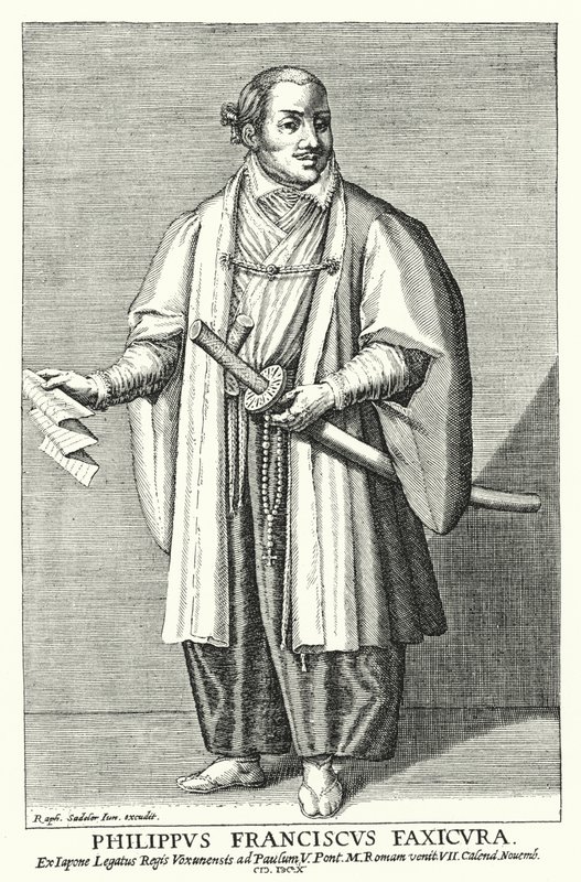 Hasekura Tsunenaga ، السفير الياباني لدى البابا ، 1615 بواسطة رافاييل الأول بعد سادلر
