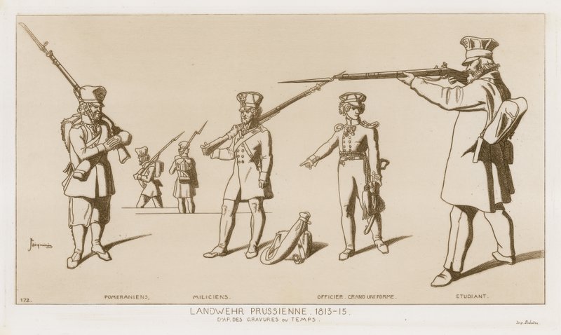 البروسي لاندوير 1813-15. بواسطة رافائيل جاكيمين