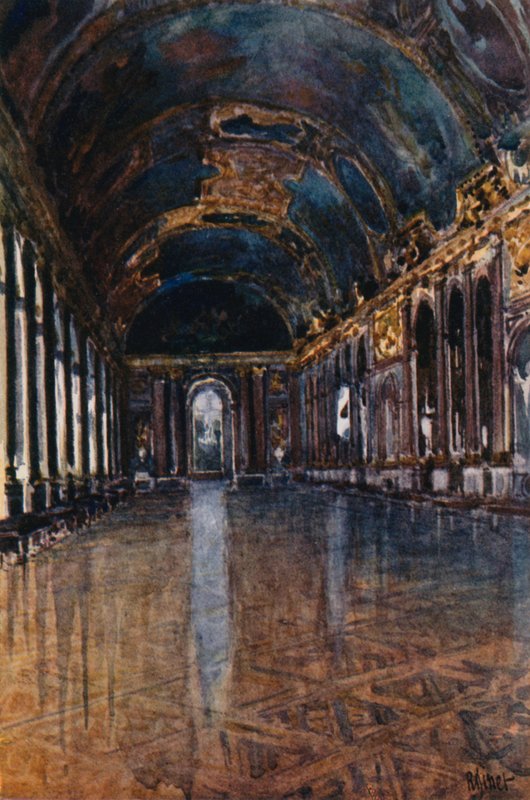 المعرض الكبير ، أو Galerie des Glaces ، فرساي بواسطة رينيه بينيه