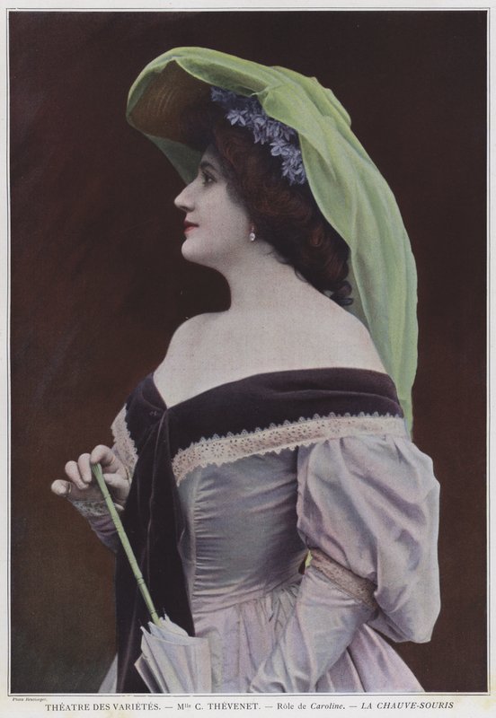 Mademoiselle Thevenet مثل كارولين في La Chauve-Souris (صورة ملونة) بواسطة استوديو ريوتلنجن