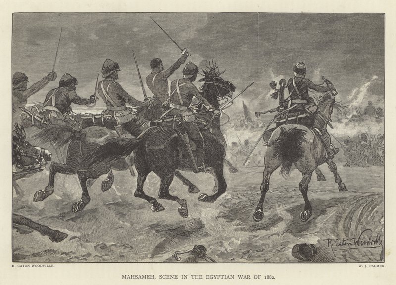 محسمة ، مشهد في الحرب المصرية عام 1882 بواسطة ريتشارد كاتون وودفيل جونيور