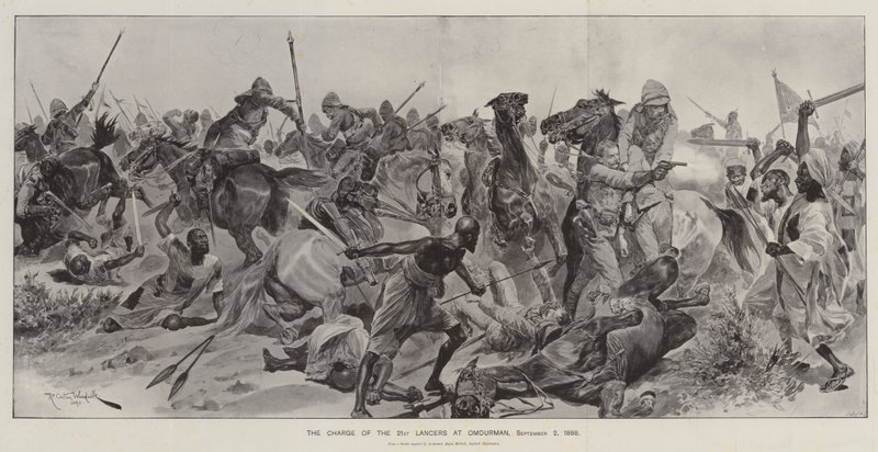 تهمة 21 لانسر في أم درمان ، 2 سبتمبر 1898 بواسطة ريتشارد كاتون وودفيل جونيور