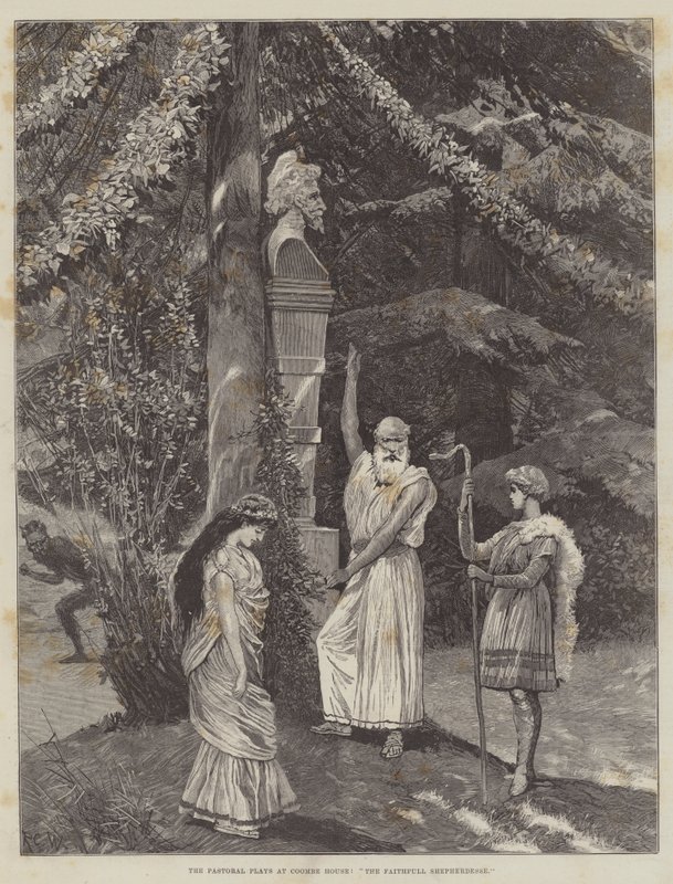 المسرحيات الرعوية في Coombe House ، The Faithfull Shepherdesse بواسطة ريتشارد كاتون وودفيل جونيور