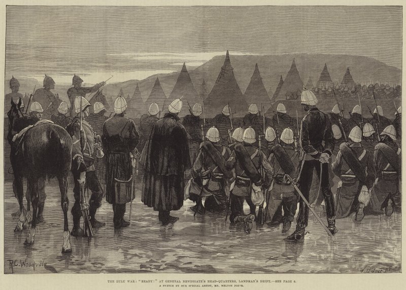 حرب الزولو ، جاهزة! في المقر الرئيسي لشركة General Newdigate ، Landman&39;s Drift بواسطة ريتشارد كاتون وودفيل جونيور