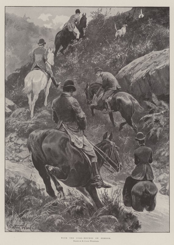 مع Stag-Hounds في Exmoor بواسطة ريتشارد كاتون وودفيل جونيور