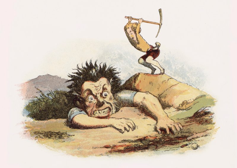 رسم توضيحي لـ Jack The Giant Killer (لون ليثو) بواسطة ريتشارد دويل