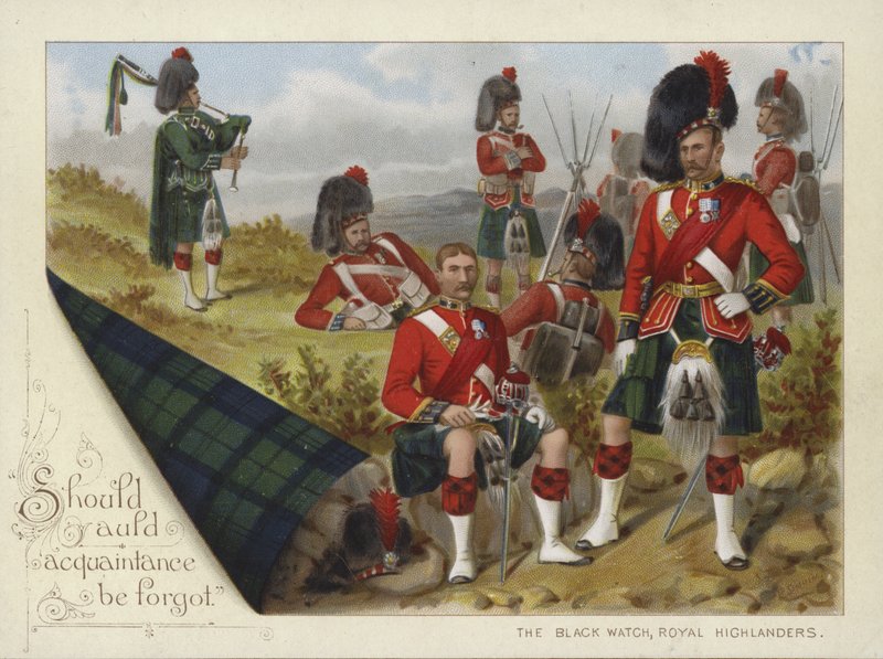 الساعة السوداء ، Royal Highlanders (chromolitho) بواسطة ريتشارد سيمكين