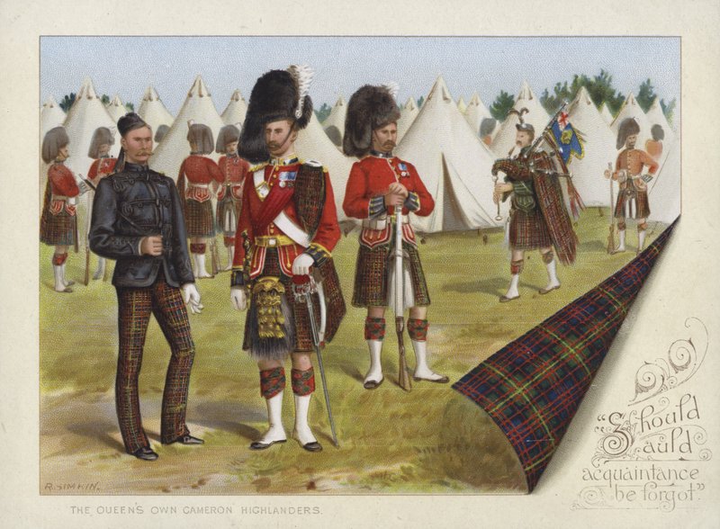 The Queen&39;s Own Cameron Highlanders (chromolitho) بواسطة ريتشارد سيمكين