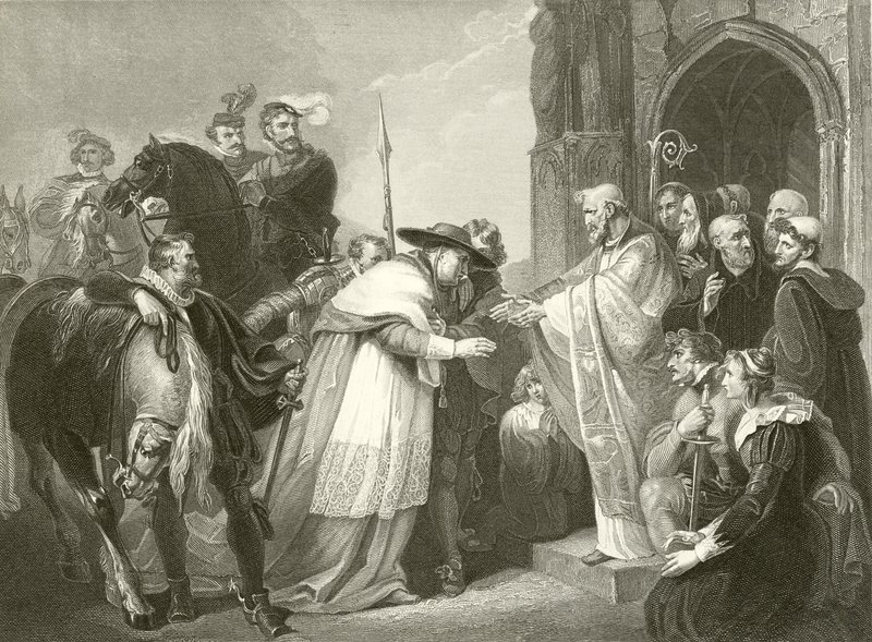 الكاردينال Wolsey في دير ليستر بواسطة ريتشارد ويستال
