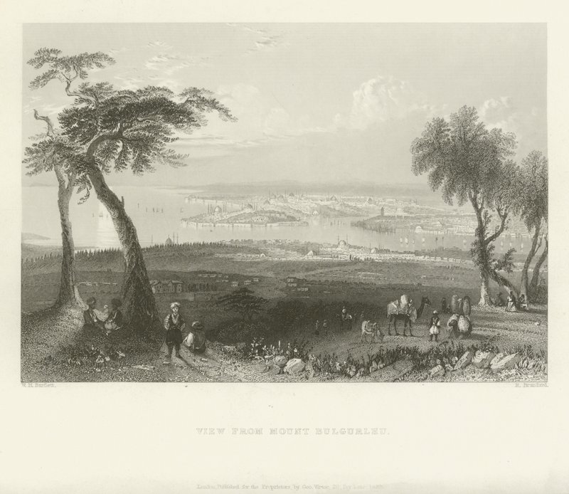 منظر من جبل بولغورلو ، تركيا ، 1839 بواسطة روبرت براندارد