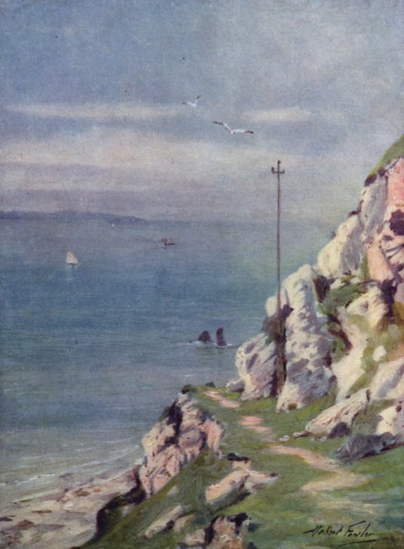 ممر مشاة على Great Orme (لون ليثو) بواسطة روبرت (بعد) فاولر