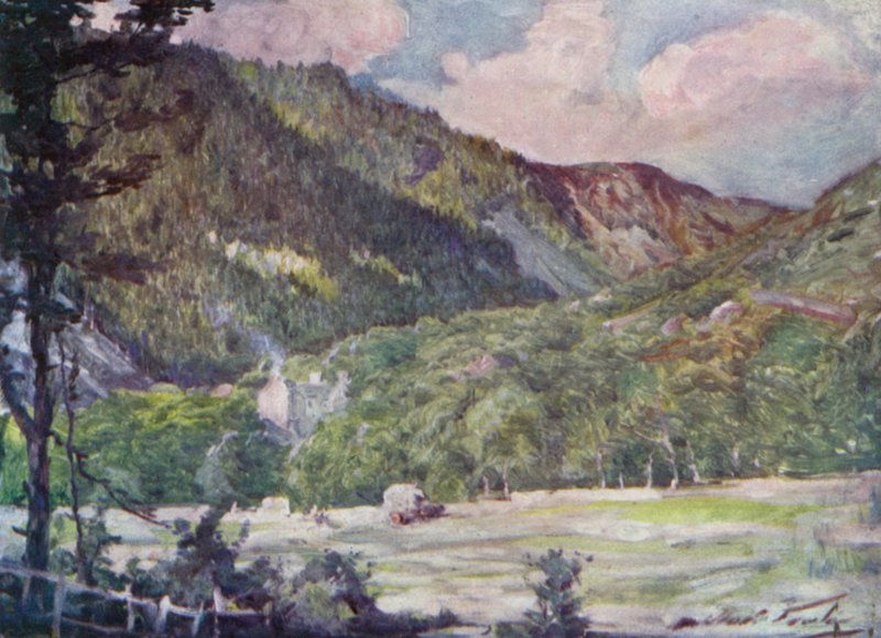 A Hayfield بالقرب من Portmadoc (لون ليثو) بواسطة روبرت (بعد) فاولر