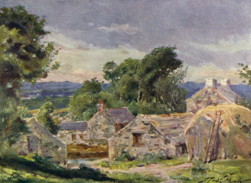 مزرعة الويلزية ، بالقرب من Llanberis (لون ليثو) بواسطة روبرت (بعد) فاولر