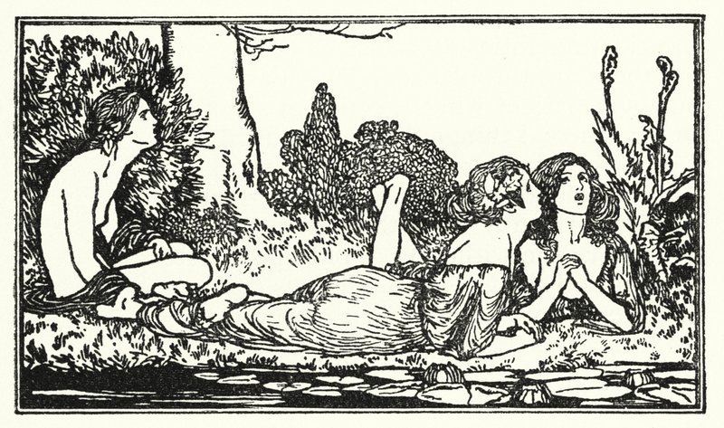 رسم توضيحي لقصائد جون كيتس: Endymion (litho) بواسطة روبرت أنينج بيل