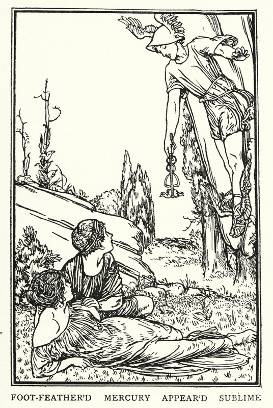 رسم توضيحي لقصائد جون كيتس: Endymion (litho) بواسطة روبرت أنينج بيل