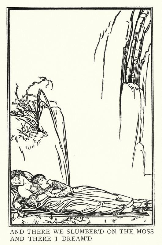 رسم توضيحي لقصائد جون كيتس: La Belle Dame Sans Merci (litho) بواسطة روبرت أنينج بيل