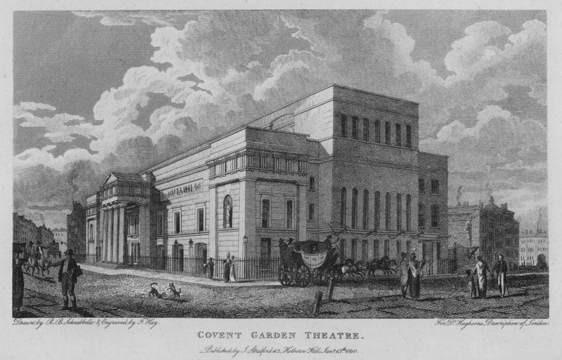 Covent Garden Theatre (engraving) بواسطة روبرت بليميل (بعد) شنيبيلي
