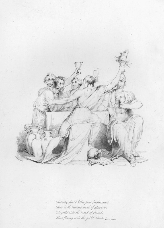Anacreon, Ode XXXVI (engraving) بواسطة روبرت كير (بعد) بورتر