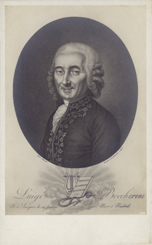 لويجي بوتشريني ، ملحن وعازف التشيلو الإيطالي (1743-1805). بواسطة روبرت ليفيفر