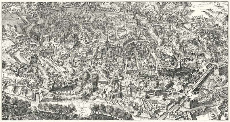 معركة جيش الإغاثة لتخليص مدينة فيينا المحاصرة من الجيش العثماني ، 1683 بواسطة Romeyn de Hooghe