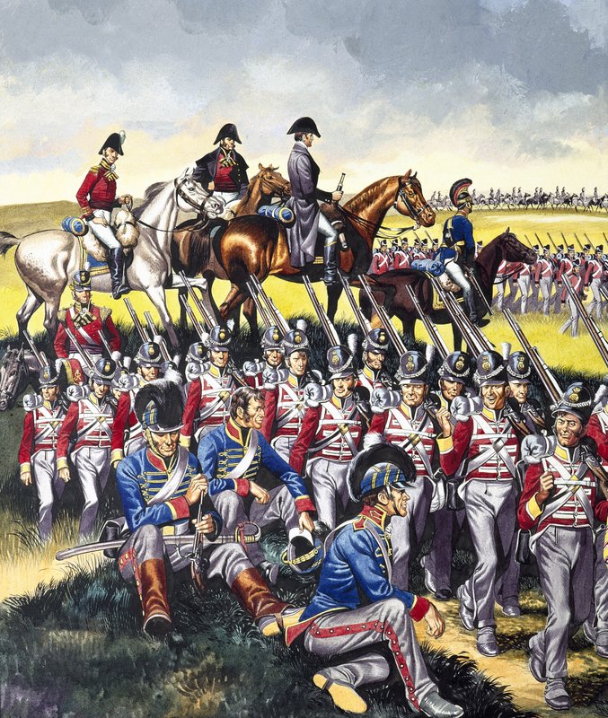 دوق ويلينغتون (1769-1852) في واترلو (غواش على ورق) بواسطة رون إمبلتون