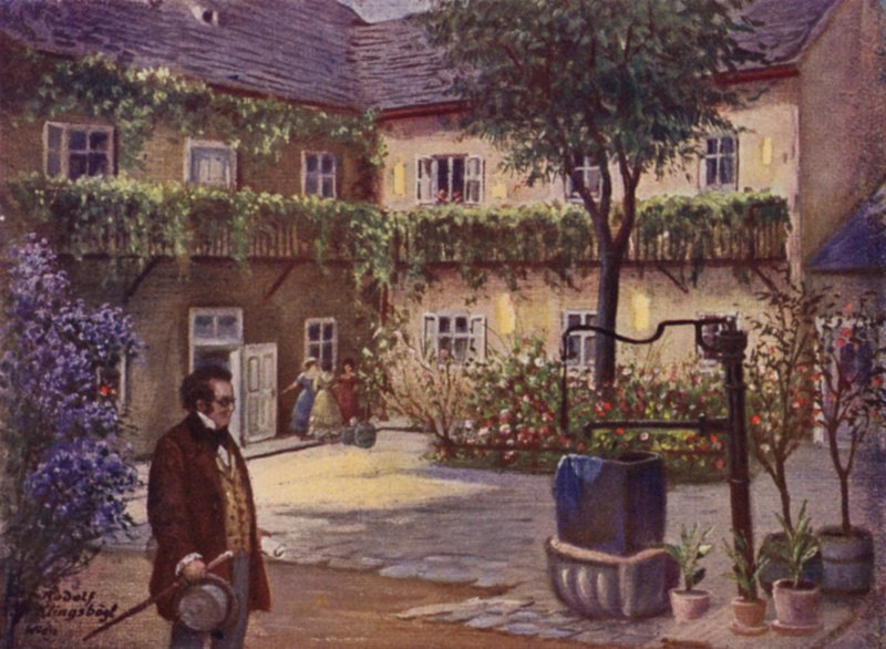 "Dreimaderlhaus" (لون ليثو) بواسطة رودولف كلينجسبوجل