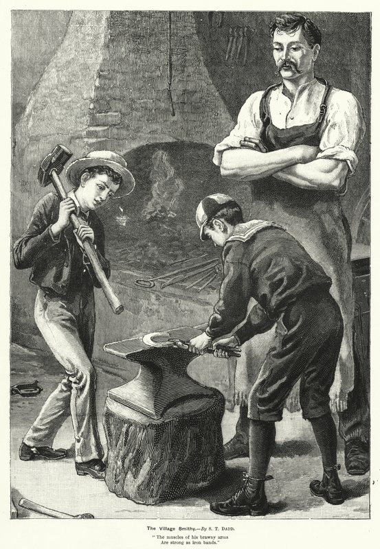 The Village Smithy (engraving) بواسطة ST (بعد) أبي
