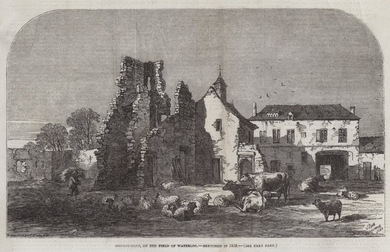 Hougoumont ، في مجال واترلو بواسطة صموئيل ريد