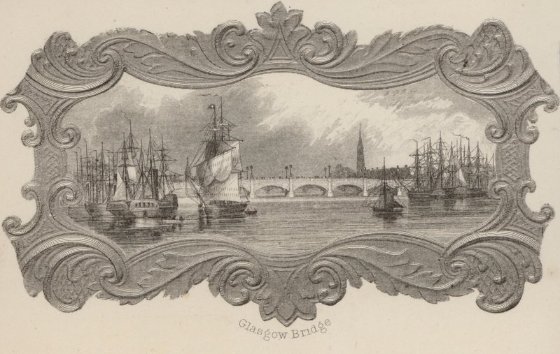 Glasgow Bridge, Scotland (litho) بواسطة المدرسة الاسكتلندية